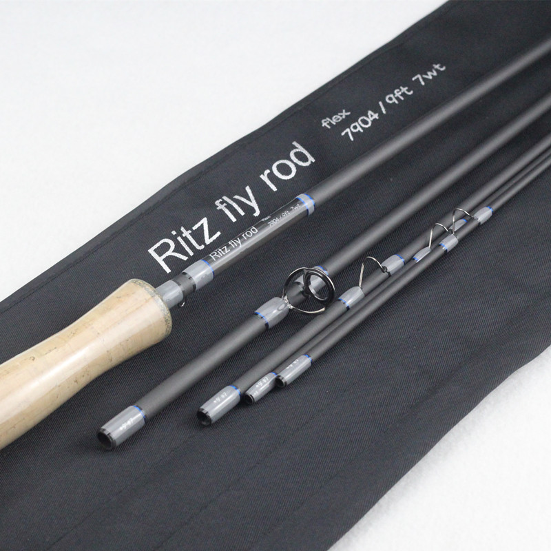 flex 7904 9ft 7wt high modulucs carbon fly rod from China